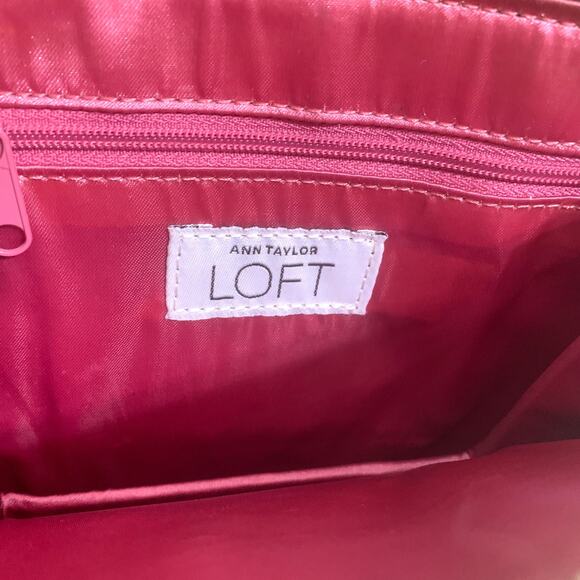 ANN TAYLOR LOFT Black Calf Hair & Brown Leather Demi Bag Clutch Purse - Picture 11 of 15